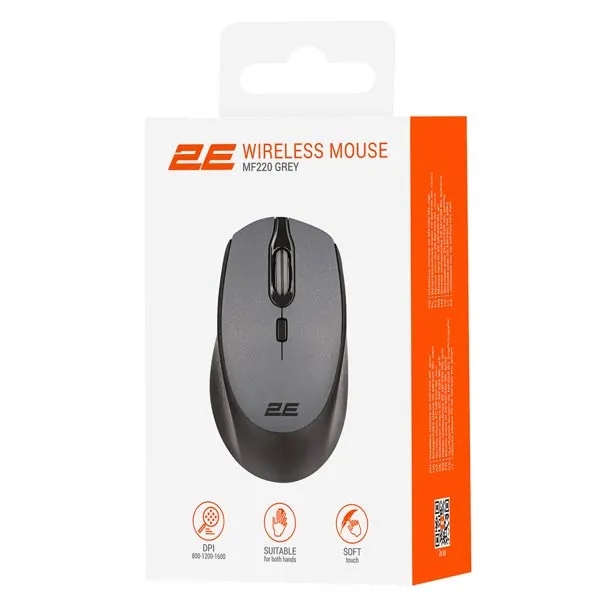 2E MF220 Grey Wireless Mouse 2E-MF220WB