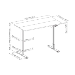 2E Computer Table CE120B-MOTORIZED