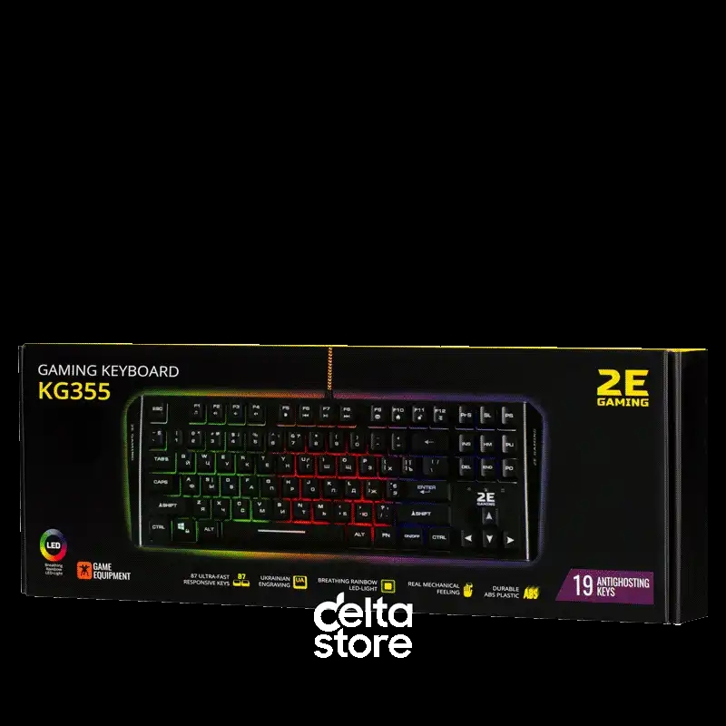 2E KG355 Gaming Keyboard LED Black 2E-KG355UBK