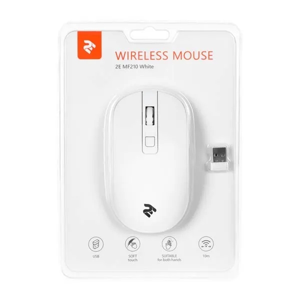 2E MF210 Wireless White Mouse 2E-MF210WW