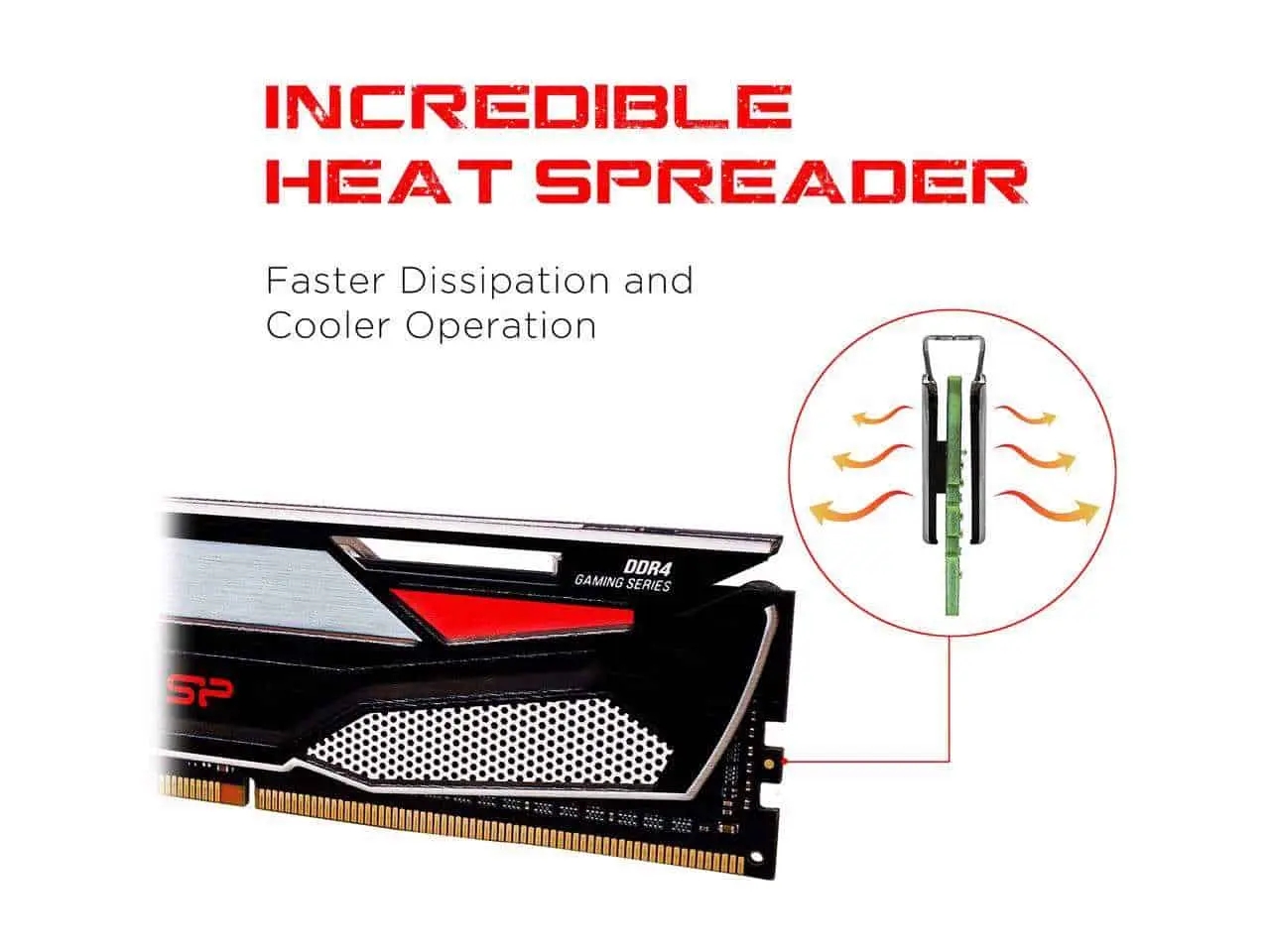 Silicon Power Gaming Series DDR4 3200MHz (PC4 25600) 16GB(8GBx2)Dual Pack 1.35V Desktop Unbuffered DIMM