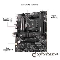 MSI MAG A520M Vektor WiFi Oyun Anakartı (AMD AM4, DDR4, PCIe 3.0, SATA 6Gb/s, 1 M.2, USB 3.2 Gen 1, HDMI/DP, WiFi 5, Micro-ATX)