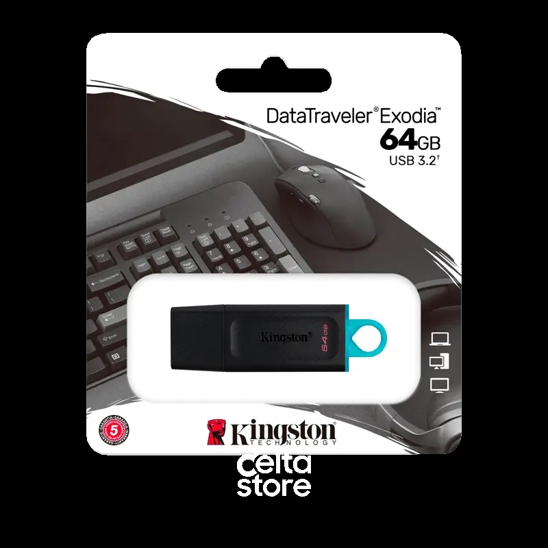 Kingston DataTraveler Exodia 64GB - USB 3.2 Flash Drive