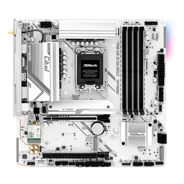 ASRock B760M Pro RS DDR5 White Motherboard