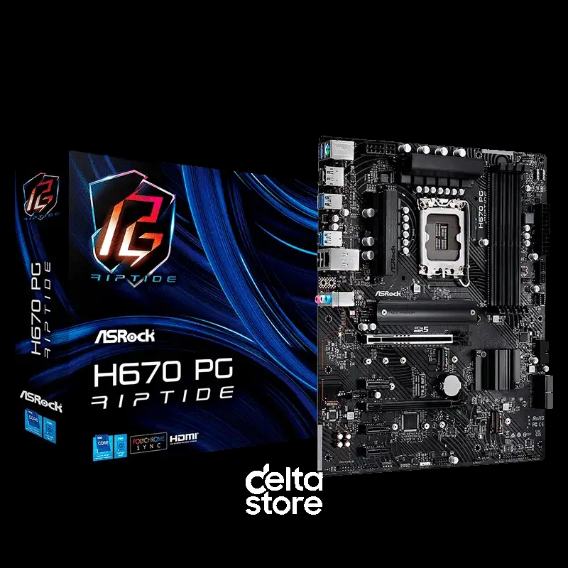 AsRock H670 PG Riptide Motherboard 14th Gen Intel