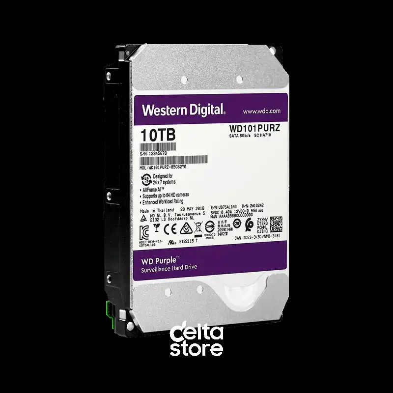 Western Digital 10 TB WD Purple Surveillance 3.5 inch HDD