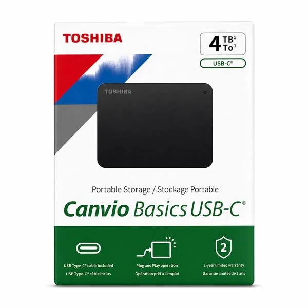 Toshiba Canvio Basics USB-C 4TB External HDD