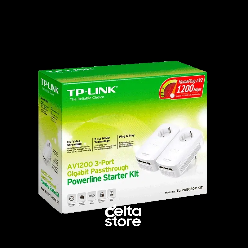 3 Port Powerline Starter Adapter TP-Link TL-PA8030P