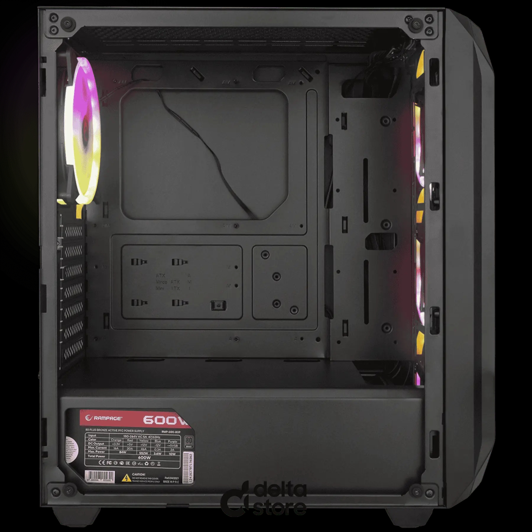 Rampage ZUKO 600W 80 Plus Bronze Gaming Case