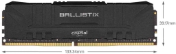 Crucial Ballistix 3600 MHz DDR4 DRAM Desktop Gaming Memory Kit 16GB (8GBx2) CL16 BL2K8G36C16U4B 