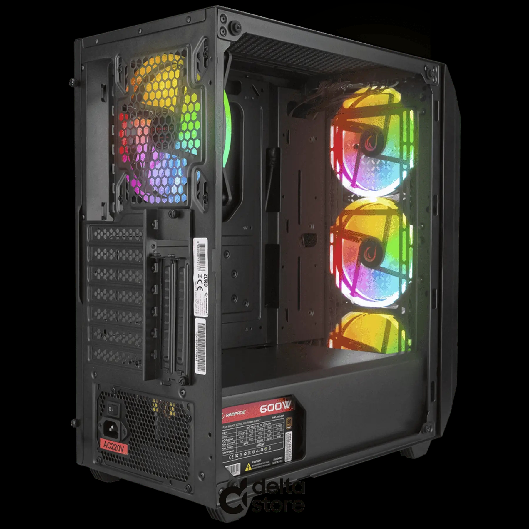Rampage ZUKO 600W 80 Plus Bronze Gaming Case