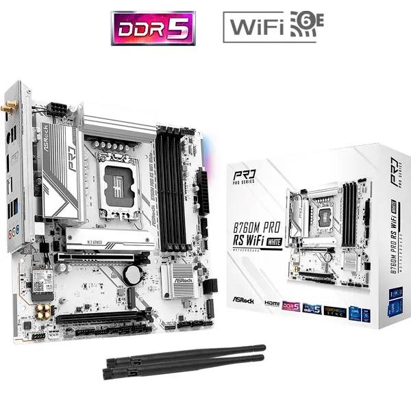 ASRock B760M Pro RS DDR5 White Motherboard