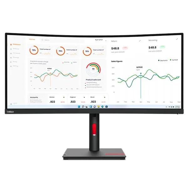 Lenovo ThinkVision T34w-30 Curved Monitor 63D4GAT1EU