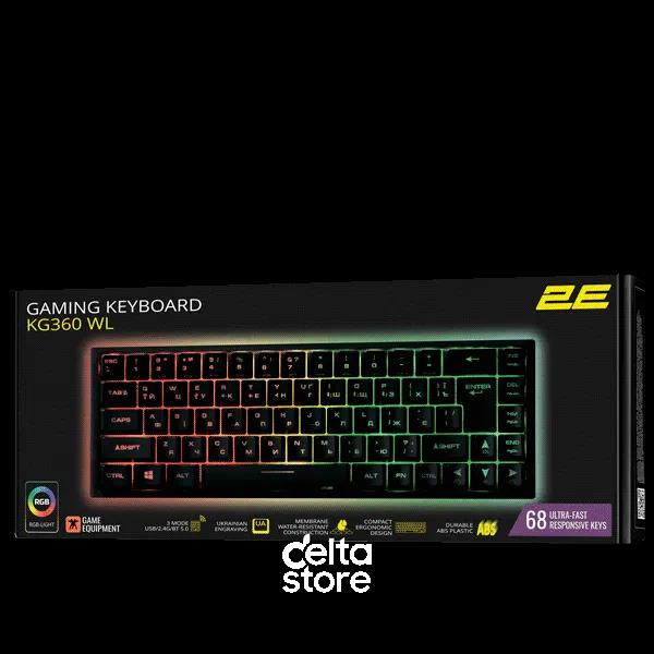 2E Gaming Keyboard KG360 RGB Wireless Black