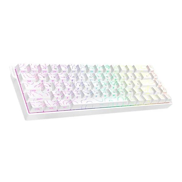 AJAZZ AK680 V2 Contour White Wired Mechanical Keyboard 6976412988431