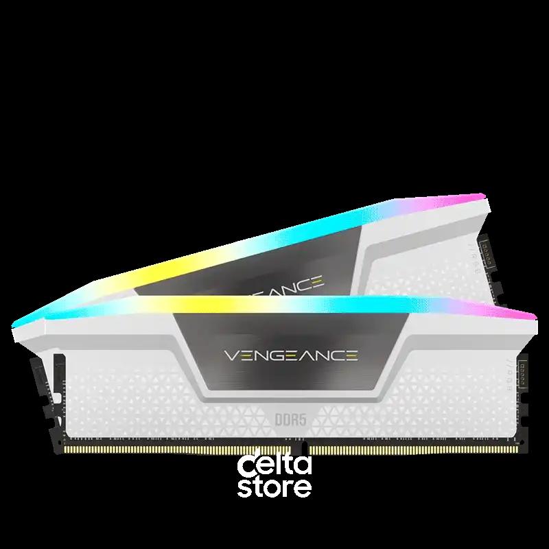Corsair VENGEANCE RGB 64GB (2x32GB) DDR5 6000MHz White DRAM