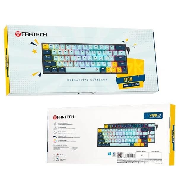 Fantech ATOM63 MK874V2 Mori Mechanical Keyboard White / Blue