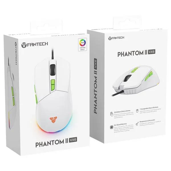 Fantech VX6 Venom Go Phantom II White Gaming Mouse