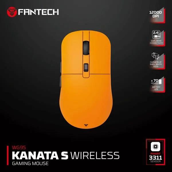 Fantech WG9S KANATA S Yellow Wireless Gaming Mouse