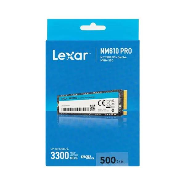 Lexar NM610 PRO 500GB M.2 2280 PCIe Gen3x4 NVMe SSD