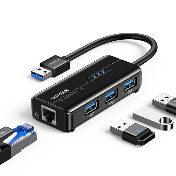 UGREEN USB 3.0 Hub Ethernet 4-in-1 Adapter 20265