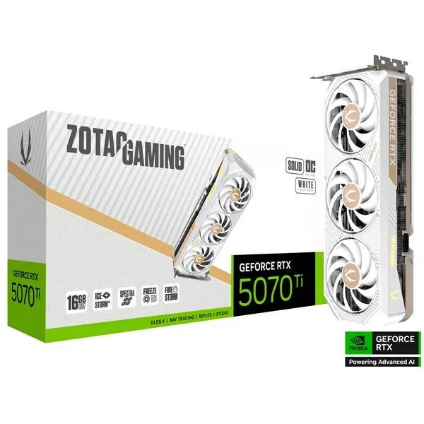 ZOTAC Gaming GeForce RTX 5070 Ti 16GB Solid Core OC White Edition