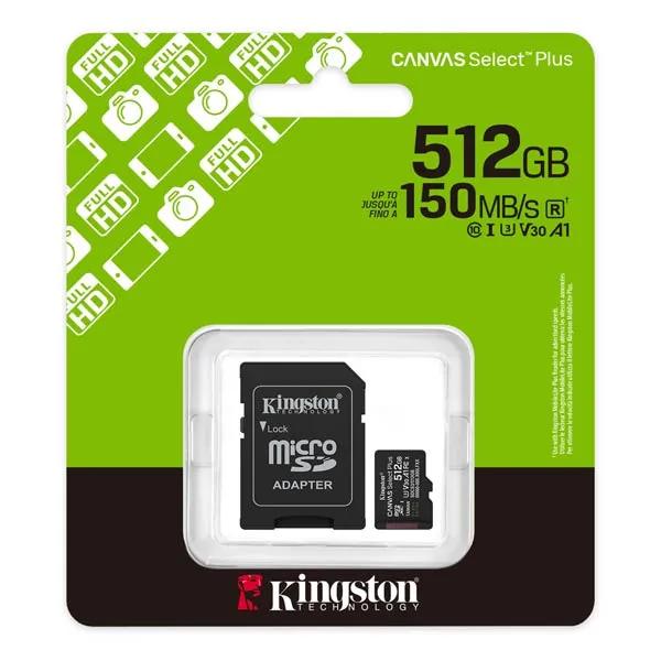 Kingston Canvas Select Plus 512 GB microSD +Adapter SDCS3/512GB