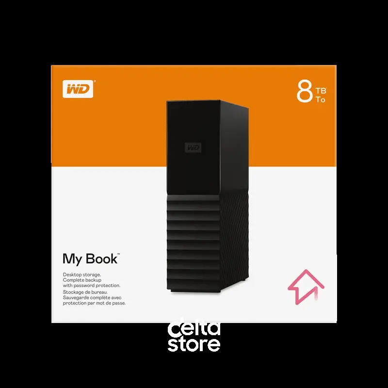WD My Book 8TB Disco Rigido Esterno - Backup Automatico, Protezione Password, USB 3.0, Nero